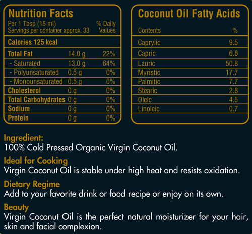Organic Virgin Coconut Oil 125ml - Rainforest Herbs