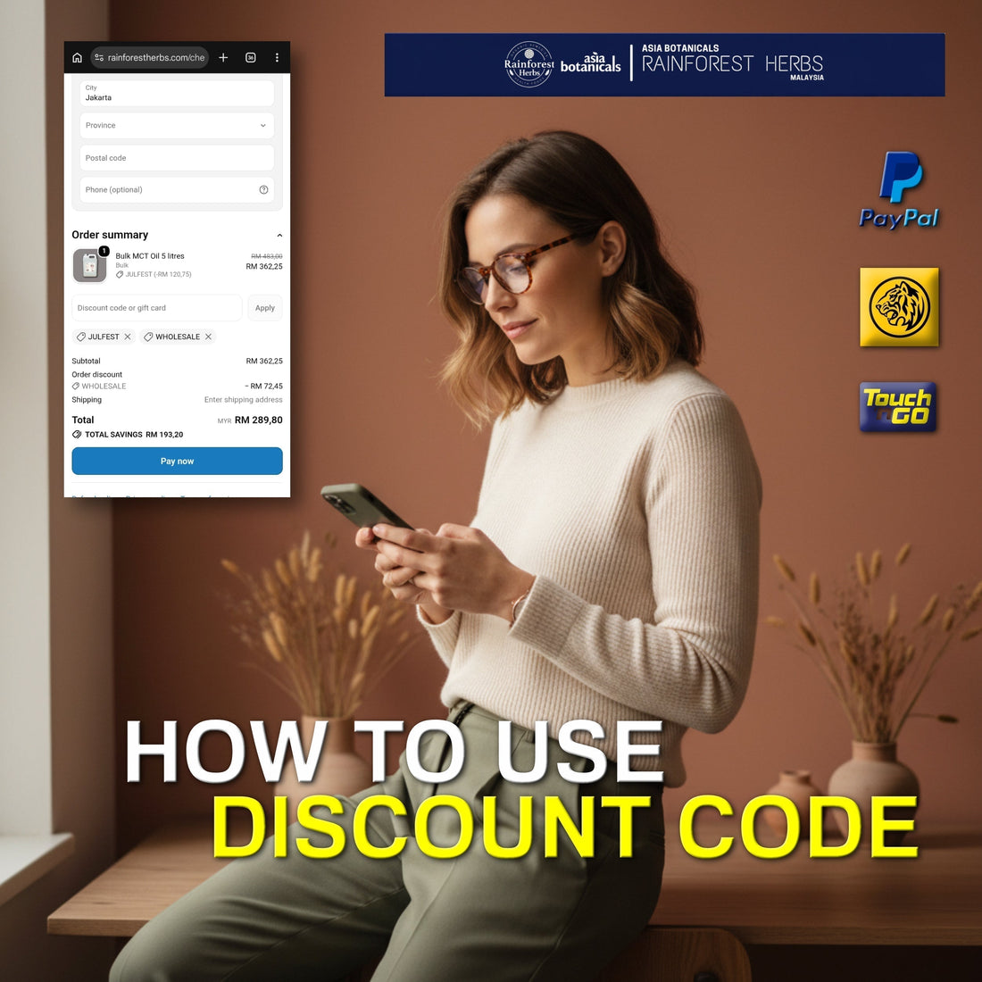 HOW DO I USE A DISCOUNT CODE?