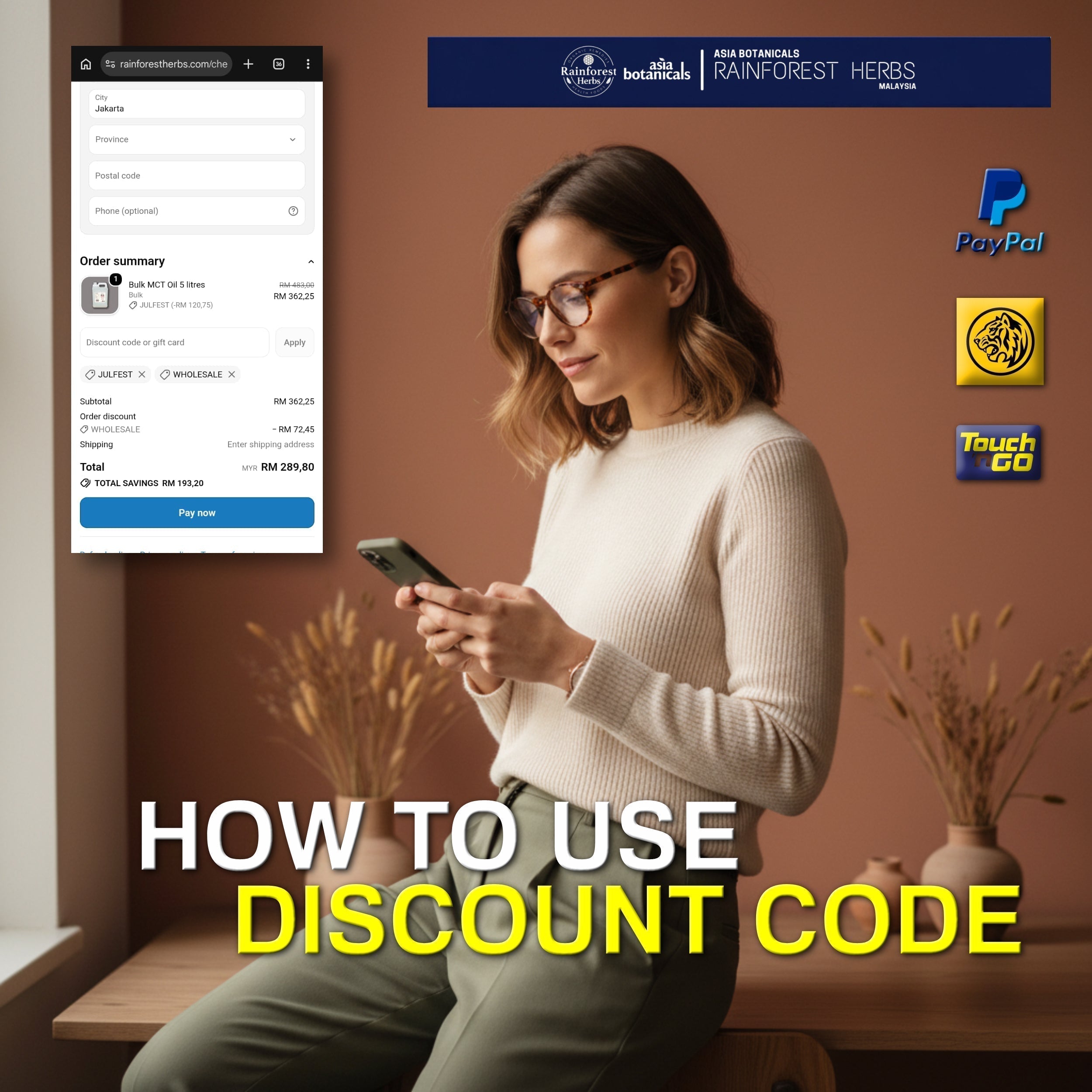 HOW DO I USE A DISCOUNT CODE?