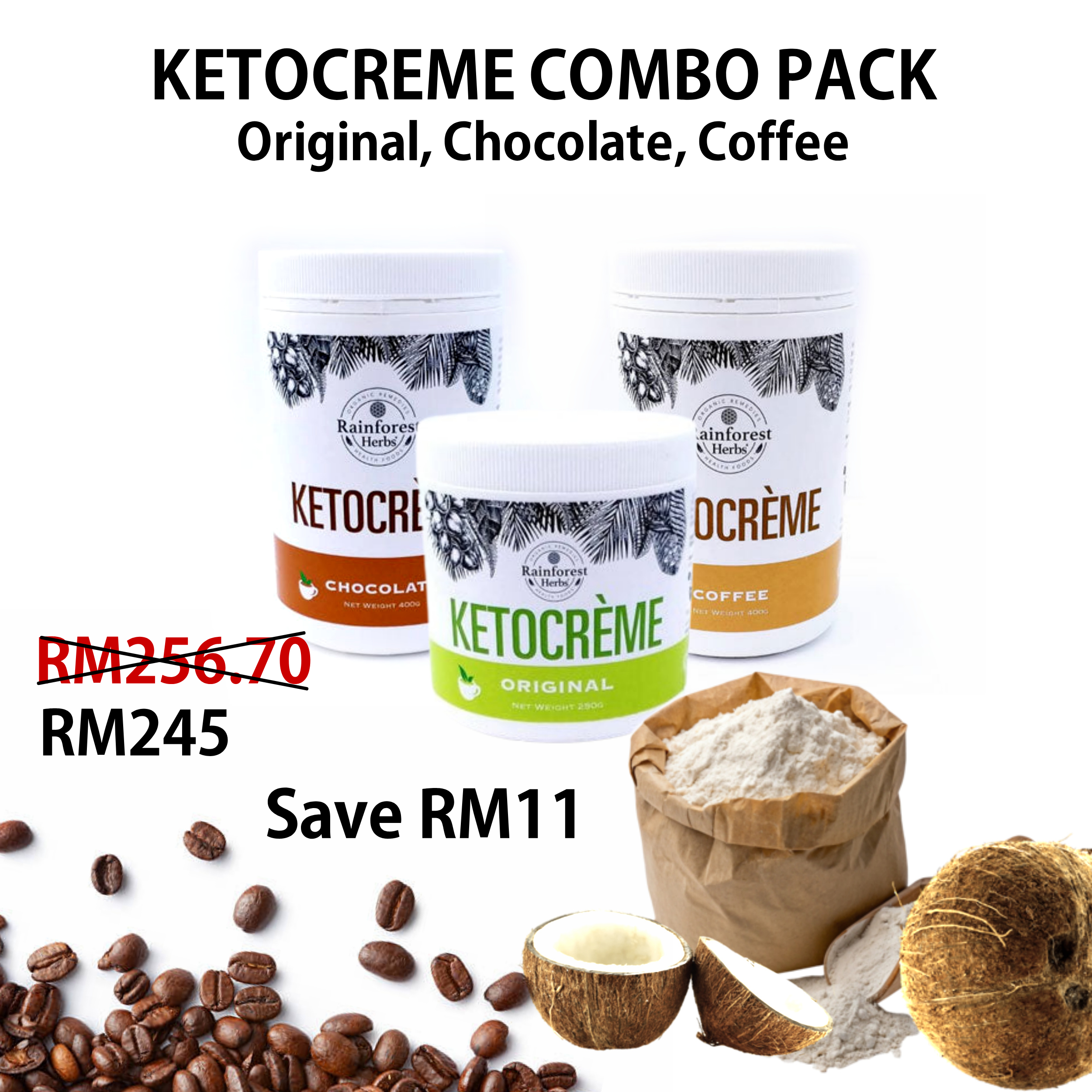 KETOCRÉME COMBO PACK | Original, Coffee, Chocolate