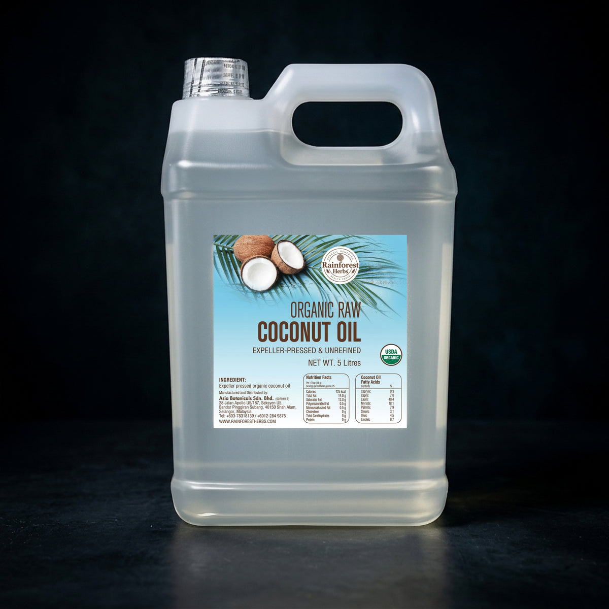 Organic Raw Coconut Oil 5 Litres