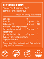 Intelligen C8 500ml Nutrition Facts - our Brain Octane MCT available in Malaysia