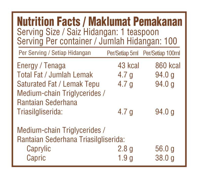 Coconut MCT Oil 500ml