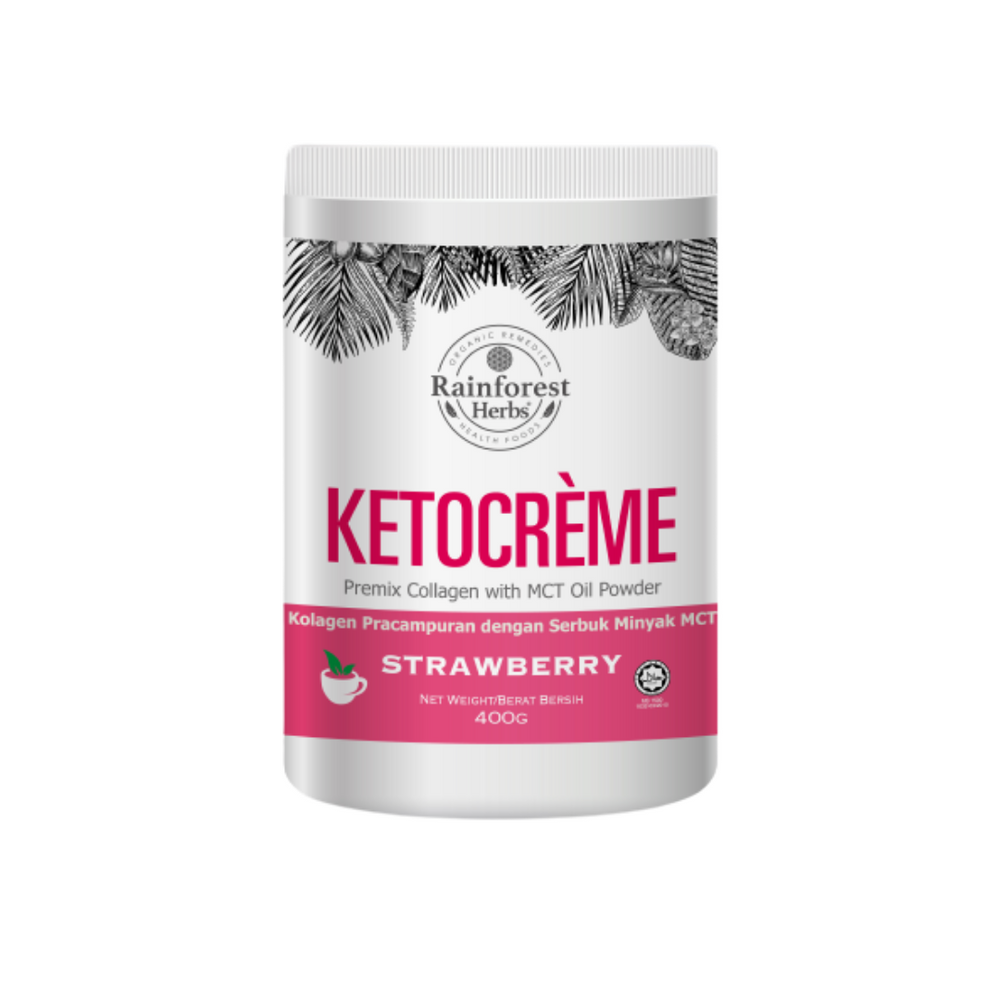 KetoCrème Collagen Strawberry Powder 400gm