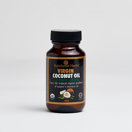 Minyak Kelapa Dara Organik 125ml - Rainforest Herbs